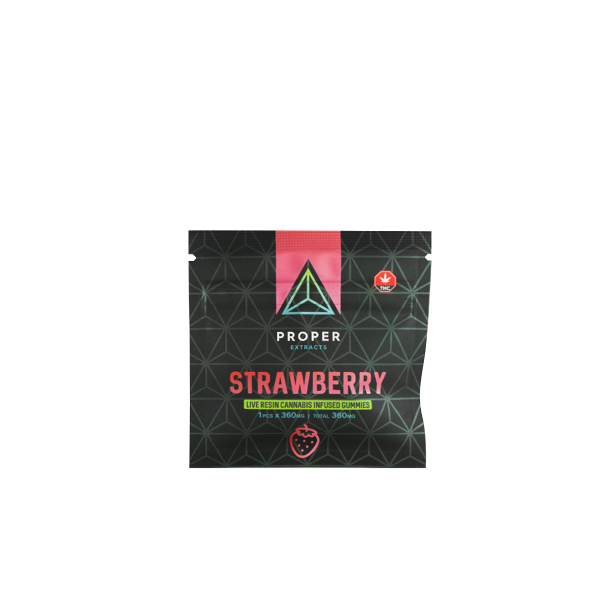 Photographie source: STRAWBERRY LIVE RESIN INFUSED GUMMIES BY PROPER