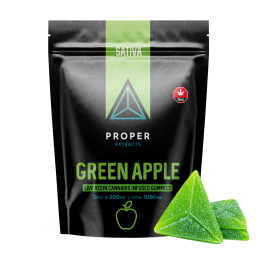 GREEN APPLE LIVE RESIN INFUSED GUMMIES BY PROPER EXTRACTS (1080mg THC)