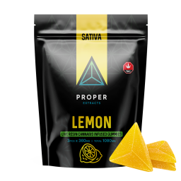 LEMON LIVE RESIN INFUSED GUMMIES BY PROPER EXTRACTS (1080mg THC)