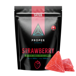 STRAWBERRY LIVE RESIN INFUSED GUMMIES BY PROPER EXTRACTS (1080mg THC)